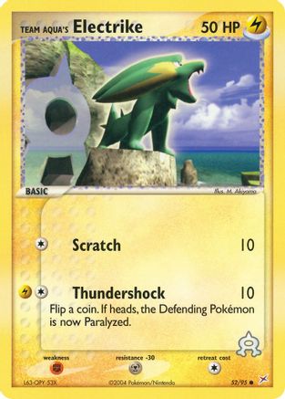 Team Aqua's Electrike - 52/95/95 Team Magma vs Team Aqua - Common