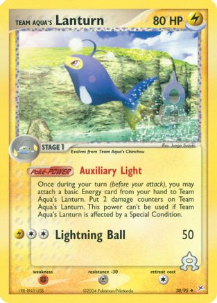 Team Aqua's Lanturn - Reverse Holofoil Team Magma vs Team Aqua - Uncommon