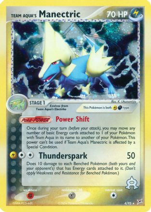 Team Aqua's Manectric - 4/95/95 - Holofoil Team Magma vs Team Aqua - Holo Rare