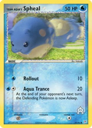Team Aqua's Spheal - 57/95/95 - Reverse Holofoil Team Magma vs Team Aqua - Common