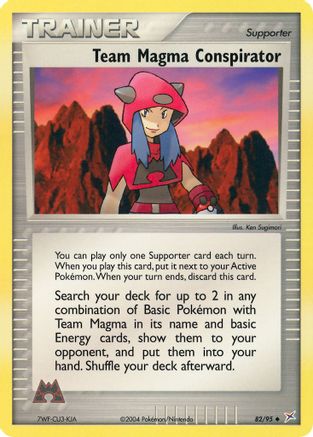 Team Magma Conspirator/95 - Reverse Holofoil Team Magma vs Team Aqua - Uncommon