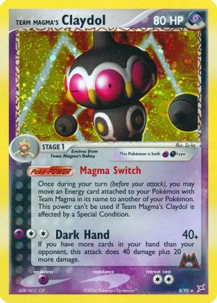 Team Magma's Claydol - 8/95/95 - Reverse Holofoil Team Magma vs Team Aqua - Holo Rare