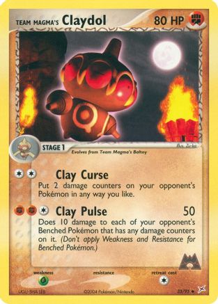 Team Magma's Claydol - 33/95/95 - Reverse Holofoil Team Magma vs Team Aqua - Uncommon