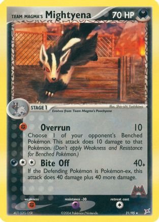 Team Magma's Mightyena - 21/95/95 - Reverse Holofoil Team Magma vs Team Aqua - Rare