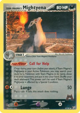 Team Magma's Mightyena - 37/95/95 - Reverse Holofoil Team Magma vs Team Aqua - Uncommon