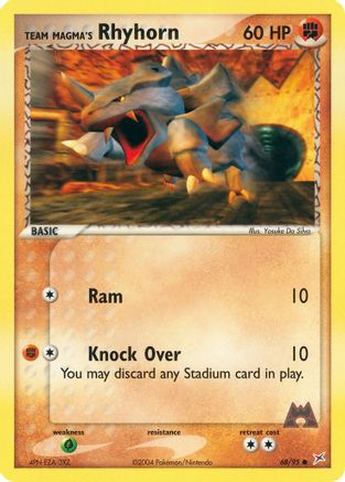 Team Magma's Rhyhorn 068/95 - Reverse Holofoil Team Magma vs Team Aqua - Common