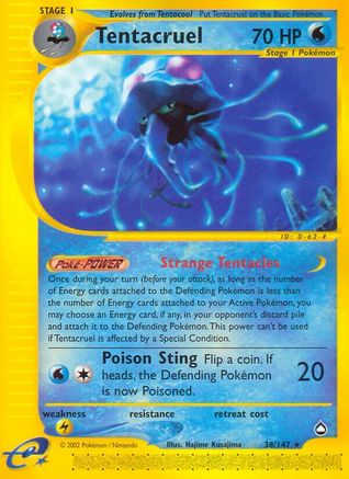 Tentacruel - Reverse Holofoil Aquapolis - Rare