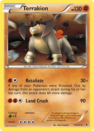 Terrakion - Holofoil Noble Victories - Holo Rare