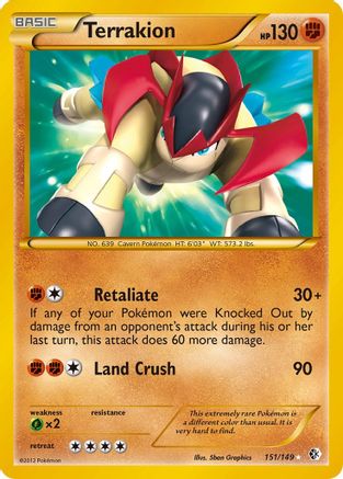 Terrakion - Holofoil Boundaries Crossed - Secret Rare