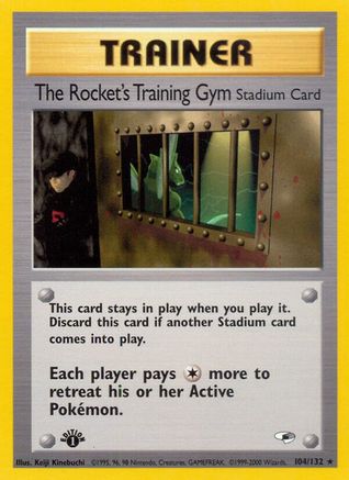 The Rocket's Training Gym 104 - 1st Edition Gym Heroes - Rare