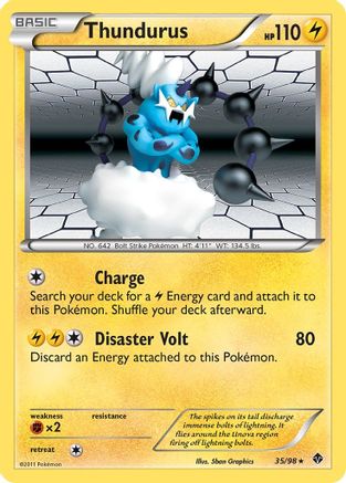 Thundurus - Reverse Holofoil Emerging Powers - Holo Rare