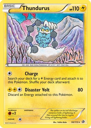 Thundurus 050 - Holofoil Legendary Treasures - Holo Rare