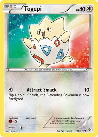 Togepi 110 - Reverse Holofoil Boundaries Crossed - Common