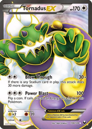 Tornadus EX (108 Full Art) - Holofoil Dark Explorers - Ultra Rare