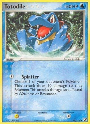 Totodile 078/115 - Reverse Holofoil Unseen Forces - Common