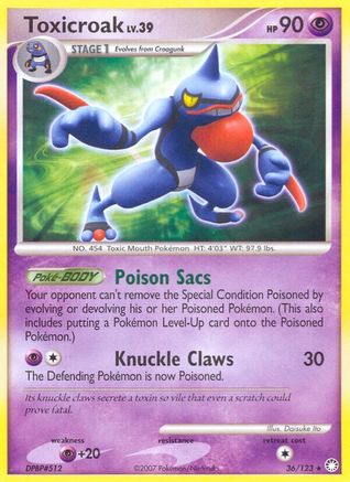 Toxicroak - Reverse Holofoil Mysterious Treasures - Rare