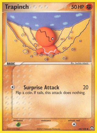 Trapinch 068/108 - Reverse Holofoil Power Keepers - Common