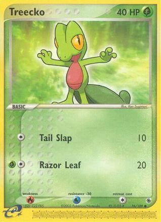 Treecko 076/109 - Reverse Holofoil Ruby and Sapphire - Common