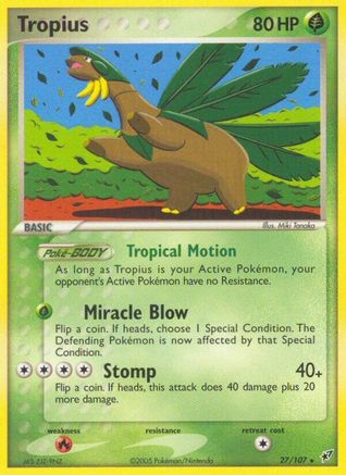 Tropius - Reverse Holofoil Deoxys - Rare