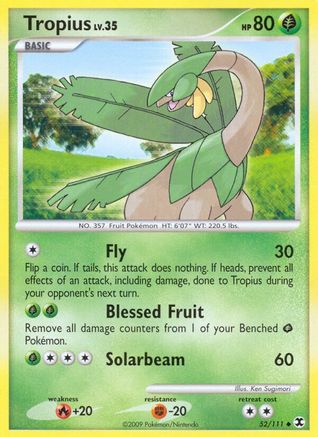 Tropius - Reverse Holofoil Rising Rivals - Uncommon