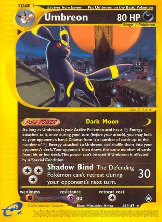 Umbreon - Reverse Holofoil Aquapolis - Rare