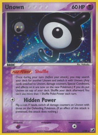 Unown (J) - Holofoil Unseen Forces - Holo Rare