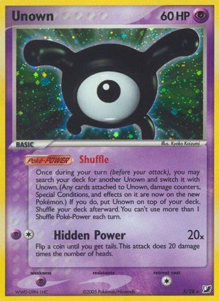 Unown (X) - Holofoil Unseen Forces - Holo Rare