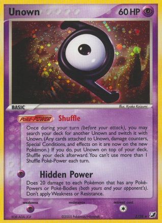 Unown (Z) - Holofoil Unseen Forces - Holo Rare