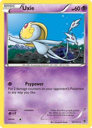 Uxie - Reverse Holofoil Plasma Blast - Rare