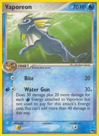 Vaporeon 006 - Holofoil POP Series 3 - Rare