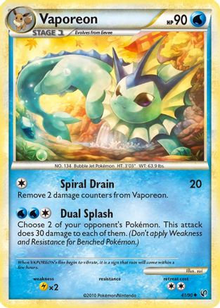 Vaporeon 041/90 Undaunted - Uncommon