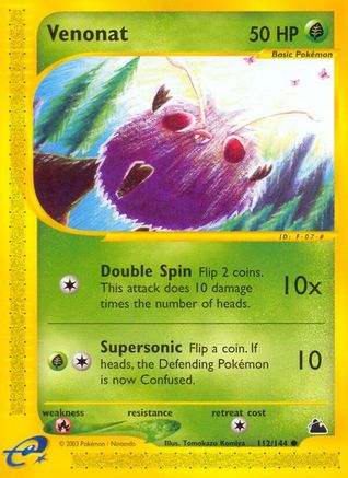 Venonat - Reverse Holofoil Skyridge - Common