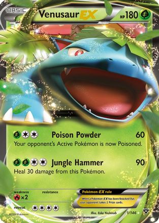 Venusaur EX 001 - Holofoil XY Base Set - Ultra Rare
