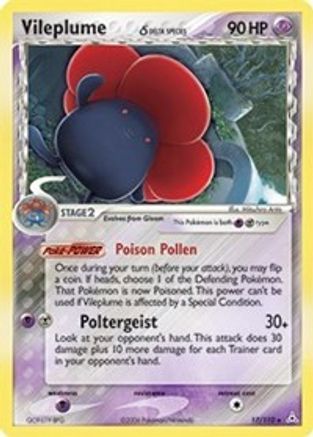 Vileplume (Delta Species) 017/110 - Holofoil Holon Phantoms - Holo Rare