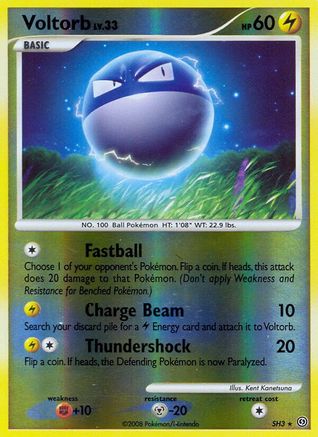 Voltorb (Shiny) - Reverse Holofoil Stormfront - Shiny Holo Rare