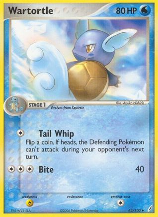 Wartortle 043/100 - Reverse Holofoil Crystal Guardians - Uncommon