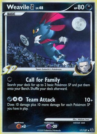 Weavile G - Reverse Holofoil Platinum - Holo Rare