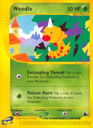 Weedle (115) - Reverse Holofoil Skyridge - Common