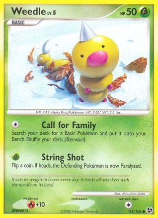 Weedle - Reverse Holofoil Great Encounters - Common