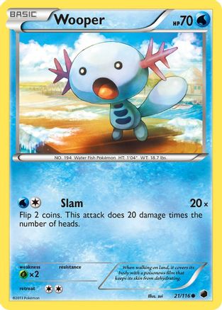 Wooper 021 - Reverse Holofoil Plasma Freeze - Common
