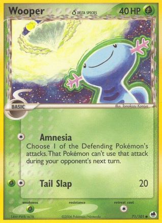 Wooper (Delta Species) 071 - Reverse Holofoil Dragon Frontiers - Common