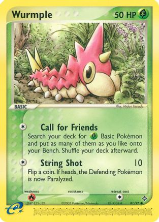 Wurmple 081/97 - Reverse Holofoil Dragon - Common