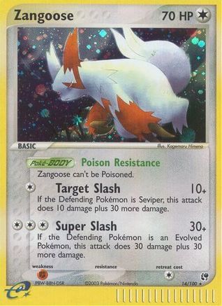 Zangoose - Reverse Holofoil Sandstorm - Holo Rare