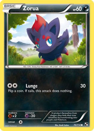 Zorua - Reverse Holofoil Black and White - Common