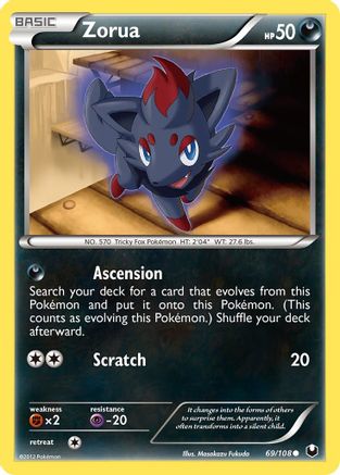Zorua (69) - Reverse Holofoil Dark Explorers - Common