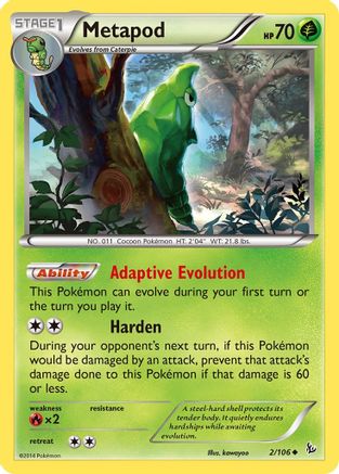Metapod 002 XY Flashfire - Uncommon