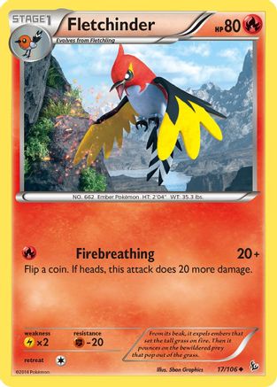 Fletchinder 017 XY Flashfire - Uncommon