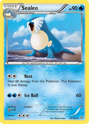 Sealeo 025 - Reverse Holofoil XY Flashfire - Uncommon