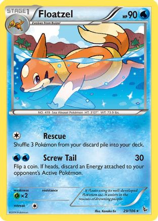 Floatzel 029 XY Flashfire - Rare
