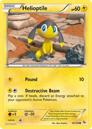 Helioptile 036 XY Flashfire - Common